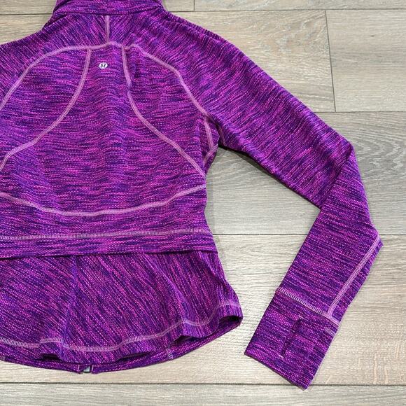 LULULEMON Diamond Jacquard Space Dye Purple Pink Hustle In Your Bustle Jacket 4 - Picture 7 of 16